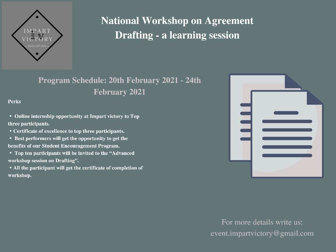 National workshop on contract Drafting: Impart Victory