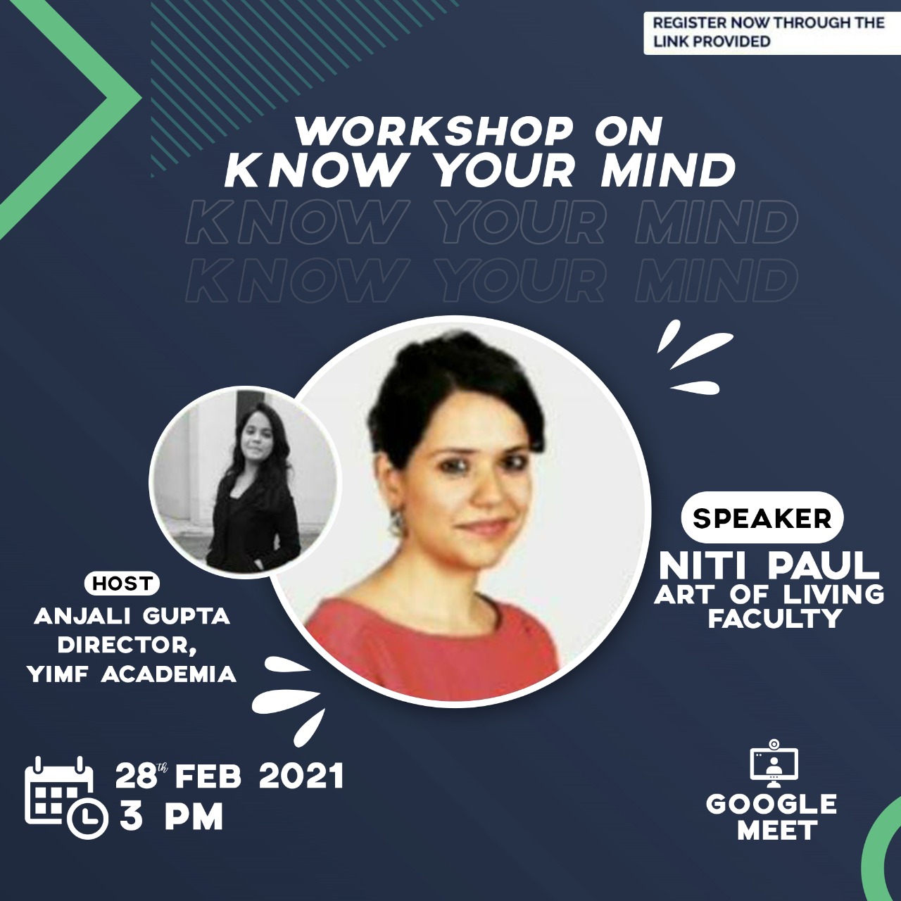 Workshop on “Know Your Mind” by Niti Paul: YIMF Academia