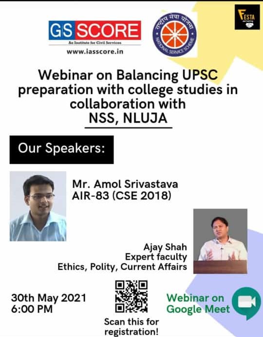 Webinar on “Balancing UPSC Preparation with College Studies”: NLUJA, Assam