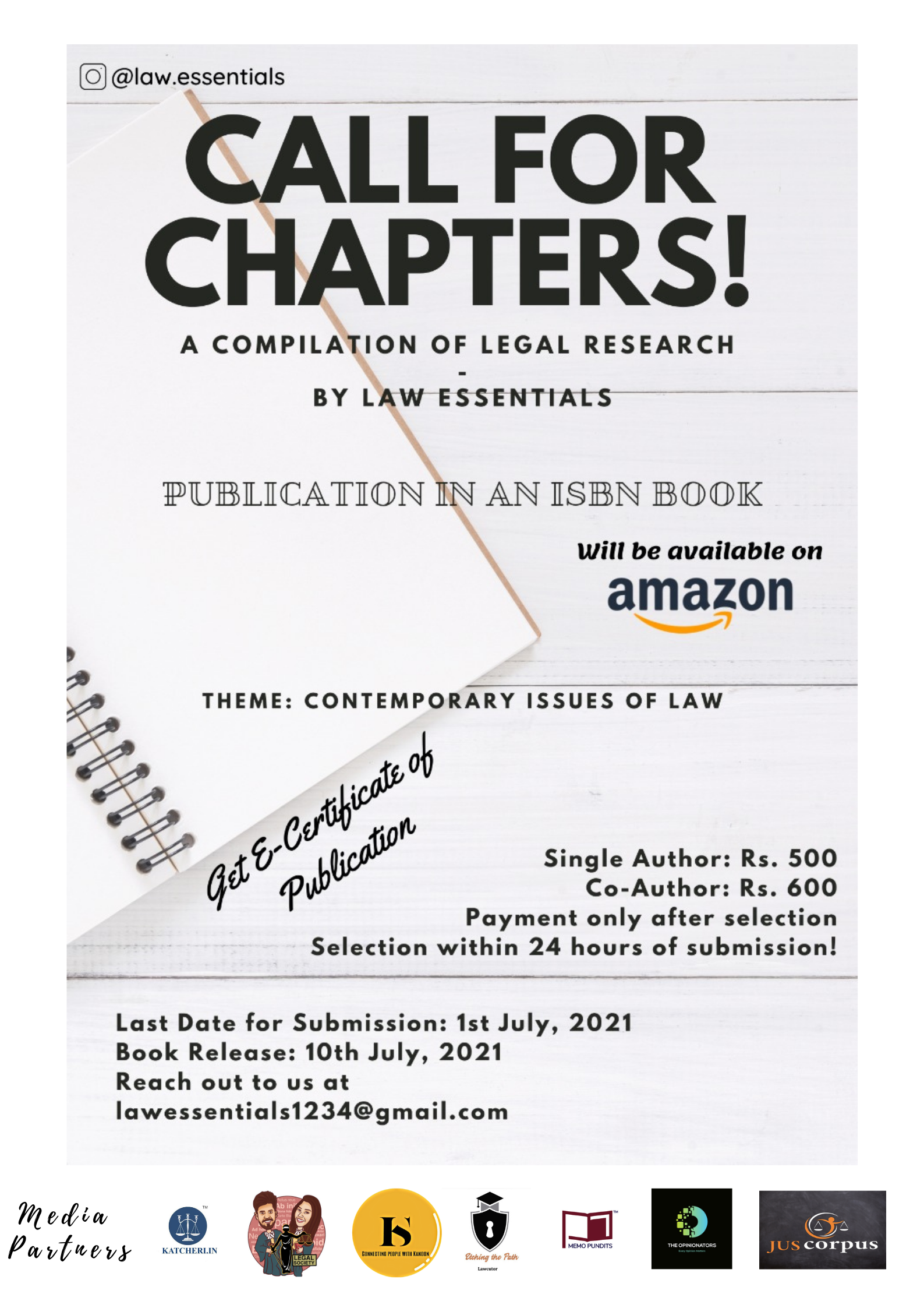 CALL FOR CHAPTERS | A Compilation of Legal Research (Edition 2)
