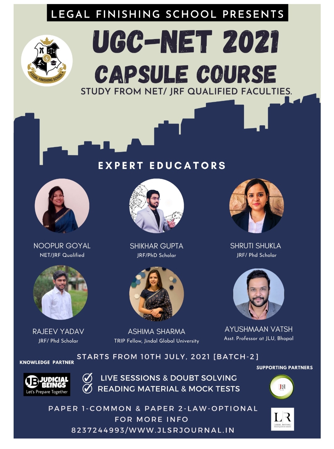 UGC-NET 2021 CAPSULE COURSE BY LEGAL FINISHING SCHOOL : REGISTER NOW!! [LIMITED SEATS]