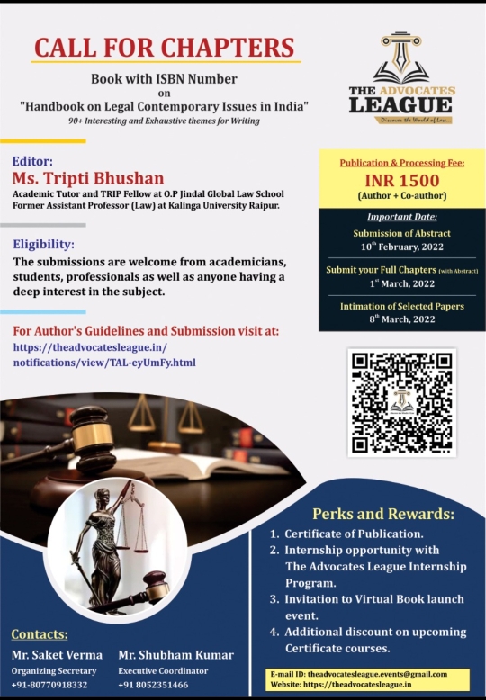 Call for Chapters book with ISBN: Submit the Abstract by 10th Feb, 2022